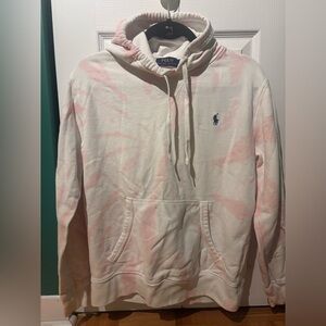 Polo by Ralph Lauren Unisex Pink and White Hoodie